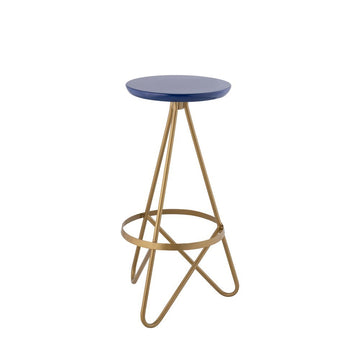 Spiroa 30" Modern Industrial Metal Backless Circular Bar Stool - JONATHAN Y